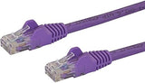 StarTech.com 6ft CAT6 Ethernet Cable - Purple CAT 6 Gigabit Ethernet Wire - 650MHz 100W PoE RJ45 UTP Network/Patch Cord Snagless w/Strain Relief Fluke Tested/Wiring is UL Certified/TIA (N6PATCH6PL) Purple 6 ft / 1.82 m 1 Pack