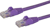 StarTech.com 6in CAT6 Ethernet Cable - Purple CAT 6 Gigabit Ethernet Wire -650MHz 100W PoE RJ45 UTP Network/Patch Cord Snagless w/Strain Relief Fluke Tested/Wiring is UL Certified/TIA (N6PATCH6INPL) Purple 0.5 ft 1 Pack