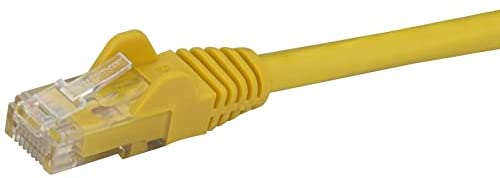 StarTech.com 12ft CAT6 Ethernet Cable - Yellow CAT 6 Gigabit Ethernet Wire -650MHz 100W PoE RJ45 UTP Network/Patch Cord Snagless w/Strain Relief Fluke Tested/Wiring is UL Certified/TIA (N6PATCH12YL) Yellow 12 ft / 3.6 m 1 Pack