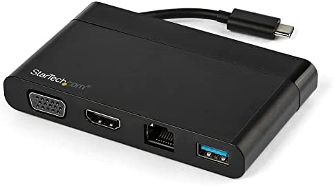 StarTech.com USB C Multiport Adapter with HDMI, VGA, Gb Ethernet & USB -  USB C to 4K HDMI or 1080p VGA Adapter Mini Dock Hub - Travel Dock