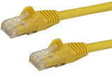 StarTech.com 6in CAT6 Ethernet Cable - Yellow CAT 6 Gigabit Ethernet Wire -650MHz 100W PoE RJ45 UTP Network/Patch Cord Snagless w/Strain Relief Fluke Tested/Wiring is UL Certified/TIA (N6PATCH6INYL) Yellow 0.5 ft 1 Pack