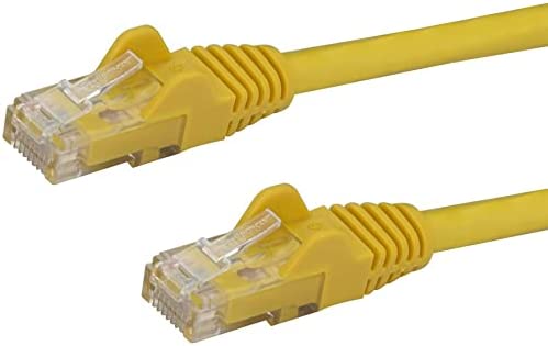 StarTech.com 20ft CAT6 Ethernet Cable - Yellow CAT 6 Gigabit Ethernet Wire -650MHz 100W PoE RJ45 UTP Network/Patch Cord Snagless w/Strain Relief Fluke Tested/Wiring is UL Certified/TIA (N6PATCH20YL) Yellow 20 ft / 6 m 1 Pack