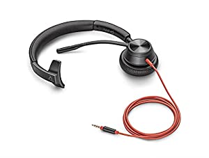 Poly - Blackwire C3315T for Chromebook (Plantronics) - Wired, Single Ear (Monaural) Headset with Boom Mic - 3.5 mm to Connect to Chromebook (Works with Chromebook Certification), Tablet, Cell Phone