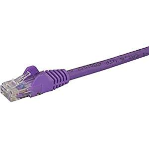 StarTech.com 12ft CAT6 Ethernet Cable - Purple CAT 6 Gigabit Ethernet Wire -650MHz 100W PoE RJ45 UTP Network/Patch Cord Snagless w/Strain Relief Fluke Tested/Wiring is UL Certified/TIA (N6PATCH12PL) Purple 12 ft / 3.6 m 1 Pack