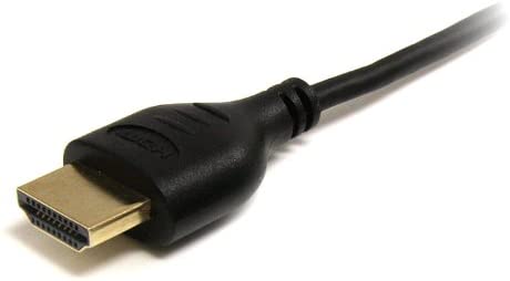 StarTech.com 6 ft High Speed HDMI Cable with Ethernet- HDMI to HDMI Mini- M/M (HDMIACMM6S),Black Slim 6 ft