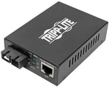 Tripp Lite Multimode Fiber Media Converter, Fiber to Ethernet Converter, Gigabit, POE+, 10/100/1000 SC, 1310 nm, 2 km (N785-P01-SC-MM2) Multimode 2 km (1.2 mi) SC / Multimode