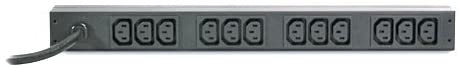 APC Rack Mount PDU, Basic 208V/20A, (12) Outlets, 1U Horizontal Rackmount (AP9566) Basic 20A Horizontal