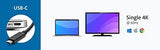 Kensington SD2000P USB-C Docking Station for Ipad Pro, Windows Laptops, Surface, MacBooks and Chromebooks - Single 4K video, 135W (K38260NA)