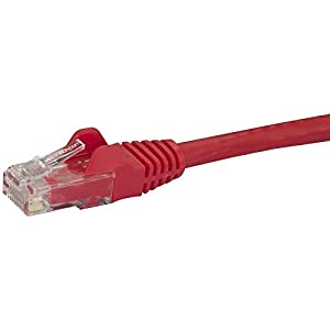 StarTech.com 9ft CAT6 Ethernet Cable - Red CAT 6 Gigabit Ethernet Wire -650MHz 100W PoE RJ45 UTP Network/Patch Cord Snagless w/Strain Relief Fluke Tested/Wiring is UL Certified/TIA (N6PATCH9RD) Red 9 ft / 2.74 m 1 Pack