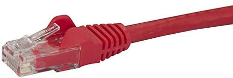 StarTech.com 30ft CAT6 Ethernet Cable - Red CAT 6 Gigabit Ethernet Wire -650MHz 100W PoE RJ45 UTP Network/Patch Cord Snagless w/Strain Relief Fluke Tested/Wiring is UL Certified/TIA (N6PATCH30RD) Red 30 ft / 9.1 m 1 Pack