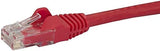 StarTech.com 14ft CAT6 Ethernet Cable - Red CAT 6 Gigabit Ethernet Wire -650MHz 100W PoE RJ45 UTP Network/Patch Cord Snagless w/Strain Relief Fluke Tested/Wiring is UL Certified/TIA (N6PATCH14RD) Red 14 ft / 4.26 m 1 Pack