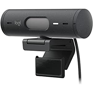  Logitech Brio 4K Webcam, Ultra 4K HD Video Calling,  Noise-Canceling mic, HD Auto Light Correction, Wide Field of View, Works  with Microsoft Teams, Zoom, Google Voice, PC/Mac/Laptop/Macbook/Tablet :  Electronics