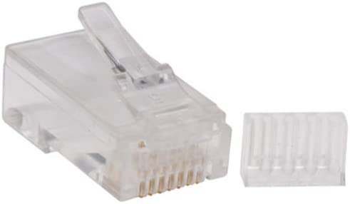 TRIPP LITE 100 Pack Cat6 RJ45 Modular Connector Plug Solid/Stranded RND (N230-100)
