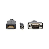 Tripp Lite HDMI to VGA + Audio Adapter Converter Cable Active Low Profile HD15 + 3.5mm M/M 1080p @ 60Hz 6ft 6' (P566-006-VGA-A) 6ft. HDMI to VGA w/ Audio
