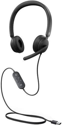 Microsoft Modern USB Headset - Stereo - USB - Wired - On-Ear - Binaural - Noise Reduction Microphone - Black