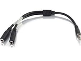 C2g/ cables to go C2G 27394 4-Pin 3.5mm Microphone and Headphone Breakout Adapter Y-Cable (6 Inch),Black