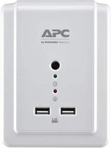 APC Wall Outlet Plug Extender, Surge Protector with USB Ports, P6WU2, (6) AC Multi Plug Outlet, 1080 Joule Surge Protection Beige + USB Charging