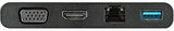 StarTech.com USB C Multiport Adapter with HDMI, VGA, Gigabit Ethernet &amp; USB 3.0 - USB C to 4K HDMI or 1080p VGA Display Mini Dock Hub - USB Type-C Travel Docking Station for USB-C Laptops (DKT30CHVCM) 1x USB-A 3.0 | HDMI, VGA | w/ hideaway cable