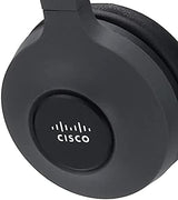 Cisco Headset 522, Wired Dual On-Ear 3.5mm Headset with USB-A Adapter, Charcoal, 2-Year Limited Liability Warranty (CP-HS-W-522-USB=)