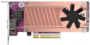 QNAP QM2-2P10G1TB Dual M.2 2280 PCIe NVMe SSD &amp; Single-Port 10GbE Expansion Card