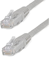 StarTech.com 15ft CAT6 Ethernet Cable - Gray CAT 6 Gigabit Ethernet Wire -650MHz 100W PoE++ RJ45 UTP Molded Category 6 Network/Patch Cord w/Strain Relief/Fluke Tested UL/TIA Certified (C6PATCH15GR) Gray 15 ft / 4.5 m 1 Pack