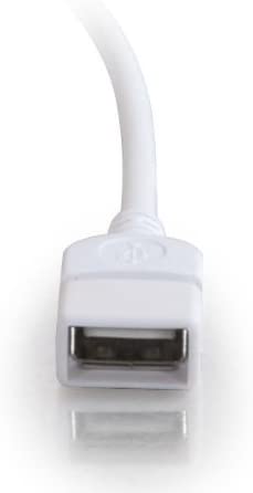 C2g/ cables to go C2G 26686 USB Extension Cable - USB 2.0 A Male to A Female Extension Cable, White (9.8 Feet, 3 Meters)