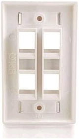 C2g/ cables to go C2G/Cables to Go 03413 4-Port Keystone Single Gang Wall Plate