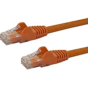 StarTech.com 9ft CAT6 Ethernet Cable - Orange CAT 6 Gigabit Ethernet Wire - 650MHz 100W PoE RJ45 UTP Network/Patch Cord Snagless w/Strain Relief Fluke Tested/Wiring is UL Certified/TIA (N6PATCH9OR) Orange 9 ft / 2.74 m 1 Pack