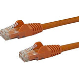 StarTech.com 30ft CAT6 Ethernet Cable - Orange CAT 6 Gigabit Ethernet Wire -650MHz 100W PoE++ RJ45 UTP Category 6 Network/Patch Cord Snagless Fluke Tested/Wiring is UL Certified/TIA (N6PATCH30OR) Orange 30 ft / 9.1 m 1 Pack