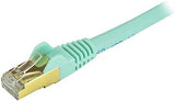 StarTech.com 6ft CAT6a Ethernet Cable - 10 Gigabit Shielded Snagless RJ45 100W PoE Patch Cord - 10GbE STP Network Cable w/Strain Relief - Aqua Fluke Tested/Wiring is UL Certified/TIA (C6ASPAT6AQ) 6 ft / 2m Aqua
