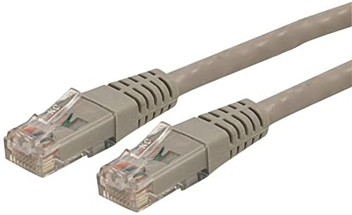 StarTech.com 3ft CAT6 Ethernet Cable - Gray CAT 6 Gigabit Ethernet Wire -650MHz 100W PoE++ RJ45 UTP Molded Category 6 Network/Patch Cord w/Strain Relief/Fluke Tested UL/TIA Certified (C6PATCH3GR) Gray 3 ft / 0.9 m 1 Pack