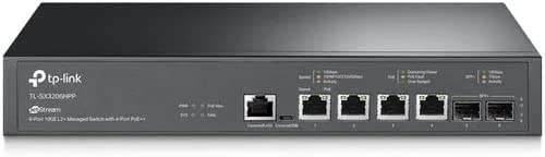 TP-Link TL-SX3206HPP | 6 Port 10G L2+ Managed PoE Switch | 4 PoE++ Port @200W, 2 x 10G SFP+ Slots | PoE Recovery | Omada SDN Integrated | IPv6 &amp; Static Routing | Limited Lifetime Protection