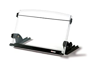 3M Adjustable Document Copy Holder, In-line with Monitor Minimizing Head and Neck Movement, 150 Sheet Capacity Holds Sheets to Books, Elastic Line Guide Keeps Pages Open, 14" Wide, Black (DH630) - Dealtargets.com