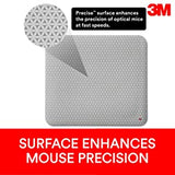 3M Precise Mouse Pad With Repositionable Adhesive Back, Enhances The Precision Of Optical Mice At Fast Speeds, 8.5" X 7", Bitmap (MP200PS) - Dealtargets.com
