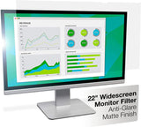 3M Privacy Filter Anti-Glare for 22" Widescreen Monitor (16:10) (AG220W1B),Clear 22.0" Widescreen Monitor - Dealtargets.com