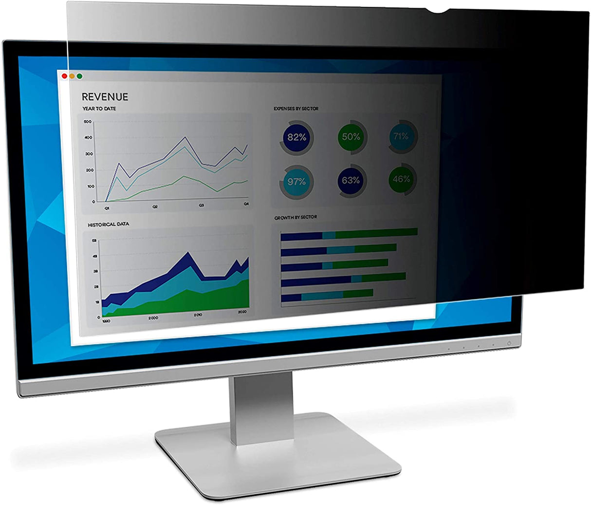 3M Privacy Filter for 23.5 Widescreen Monitor (PF235W9B) Effective Black Out Privacy from Side Views Outside The 60-Degree Viewing Angle - Dealtargets.com