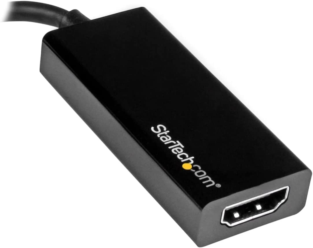 StarTech.com CDP2HD CDP2HD USB C to HDMI Adapter – Thunderbolt 3 Compatible – USB-C Adapter – USB Type C to HDMI Dongle Converter, black, "0.35" (9 mm) x 0.91" (23 mm) x 5.79" (147 mm)" No Power Delivery Black