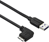 StarTech.com 1m 3 ft Slim Micro USB 3.0 Cable M/M - Left-Angle Micro-USB - USB 3.0 A to Micro B - Angled Micro USB - USB 3.1 Gen 1 (5Gbps) (USB3AU1MLS) 3 ft / 1m Left Angled Connector