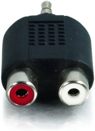 C2g/ cables to go C2G 40645 3.5mm Stereo Male To Dual RCA Female Audio Adapter, TAA Compliant, Black
