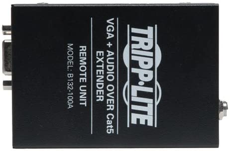 Tripp Lite VGA with Audio Over Cat5 / Cat6 Extender, Receiver 1920x1440 at 60Hz(B132-100A),Black Receiver VGA +Audio