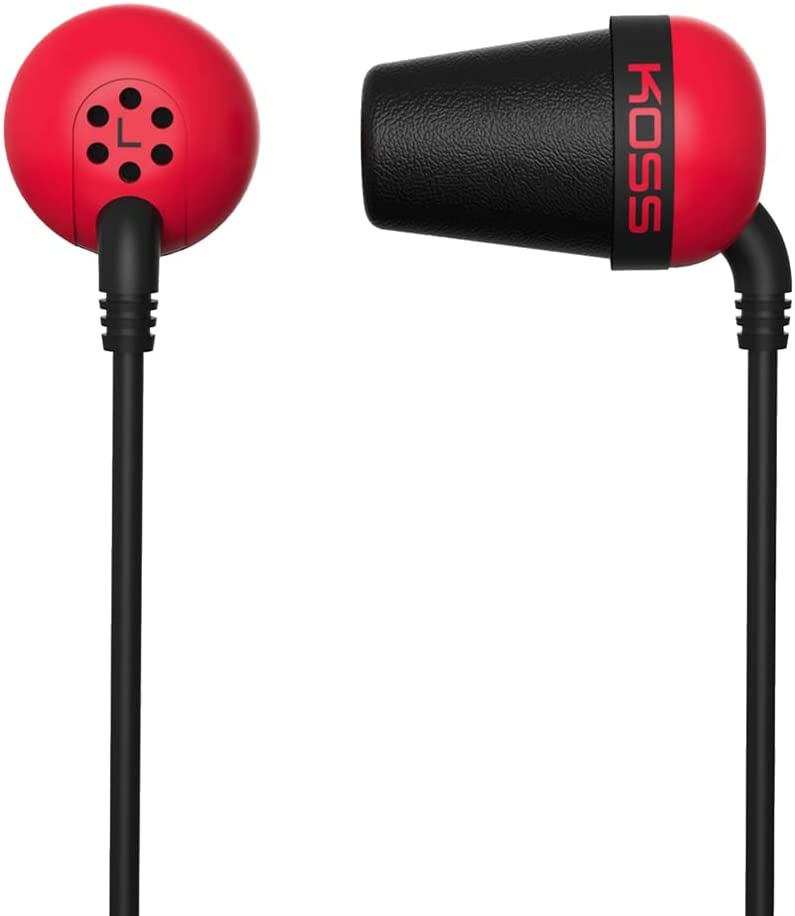 Koss The Plug The Plug In-Ear Headphones, Red Red Headphones