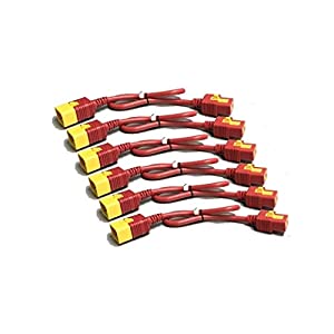 Nobrand POWER CORD KIT (6 EA), LOCKING, C19 TO C20, 1.8M, RED