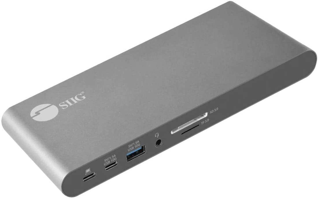 SIIG USB-C Dual 4K Video MST Docking Station with 60WPD Charging - Ingenious Detachable Design - Ultra-Speed Data Transfer - 3 Display Modes