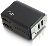 C2g/ cables to go C2G 20276 2-Port USB Wall Charger - AC to USB Adapter, 5V 4.8A Output