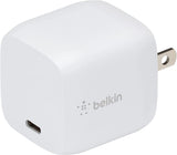 Belkin USB C 30W GaN Wall Charger, Fast Charging Adapter with Power Delivery, GaN, Folding Prongs Compatible with iPhone 14, 14 Plus, 14 Pro, 14 Pro Max, 13, 13 Mini, SE, 12, iPad Pro, Air, Mini Standalone USB-C GaN Cube