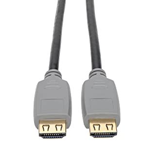 Tripp Lite High Speed 4K HDMI 2.0a Cable with Gripping Connectors (M/M), Black, 10 ft. (P568-010-2A)