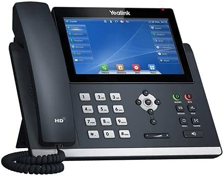 Yealink T48U Yealink Ultra-Elegant Touchscreen IP Phone, 16 Lines. 7-Inch Color Touch Screen Display. Dual USB Ports, Dual-Port Gigabit Ethernet, PoE, Power Adapter Not Included (SIP-T48U)