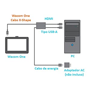 Wacom X-Shape Cable for One Creative Pen Display