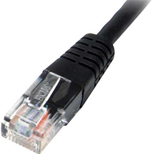 StarTech.com 25 ft. (7.6 m) Cat5e Ethernet Cable - Power Over Ethernet - Molded - Black - Ethernet Network Cable (M45PATCH25BK) 25 ft / 7.5m Black