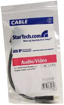 StarTech.com 6in High Speed HDMI Port Saver Cable M/F - Ultra HD 4k x 2k HDMI Cable - HDMI Port Saver 6-inch (HDMIEXTAA6IN)